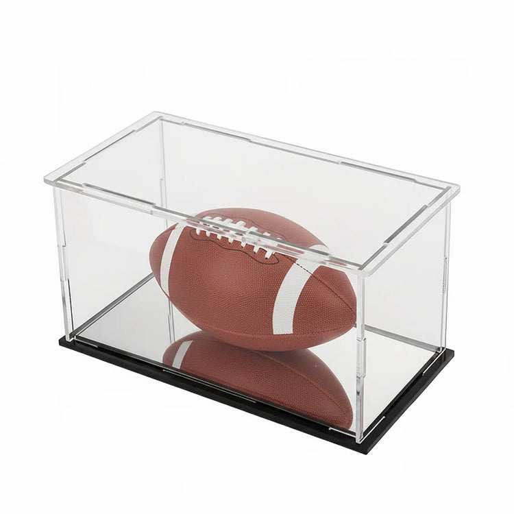 1 acrylic assembly display box, football and basketball display collection, (complimentary circular base accessory * 1)